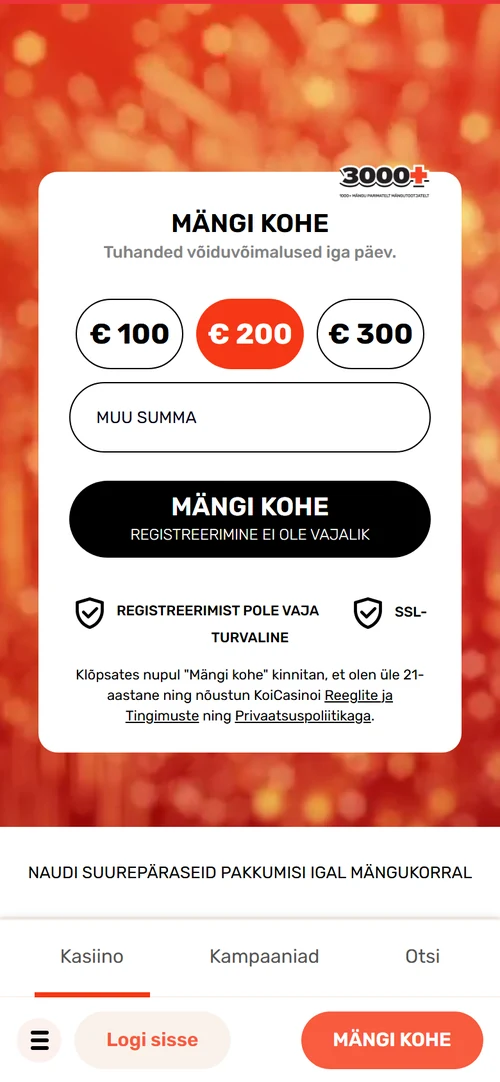 KoiCasino telefonis